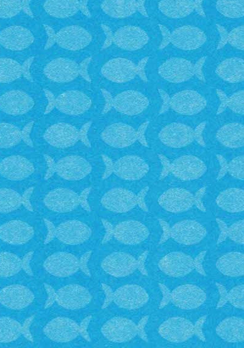 Papier cartonné poisson bleu