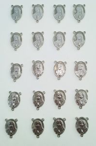 Coeur de chapelet métal 20 ex. Trou 1.5 mm