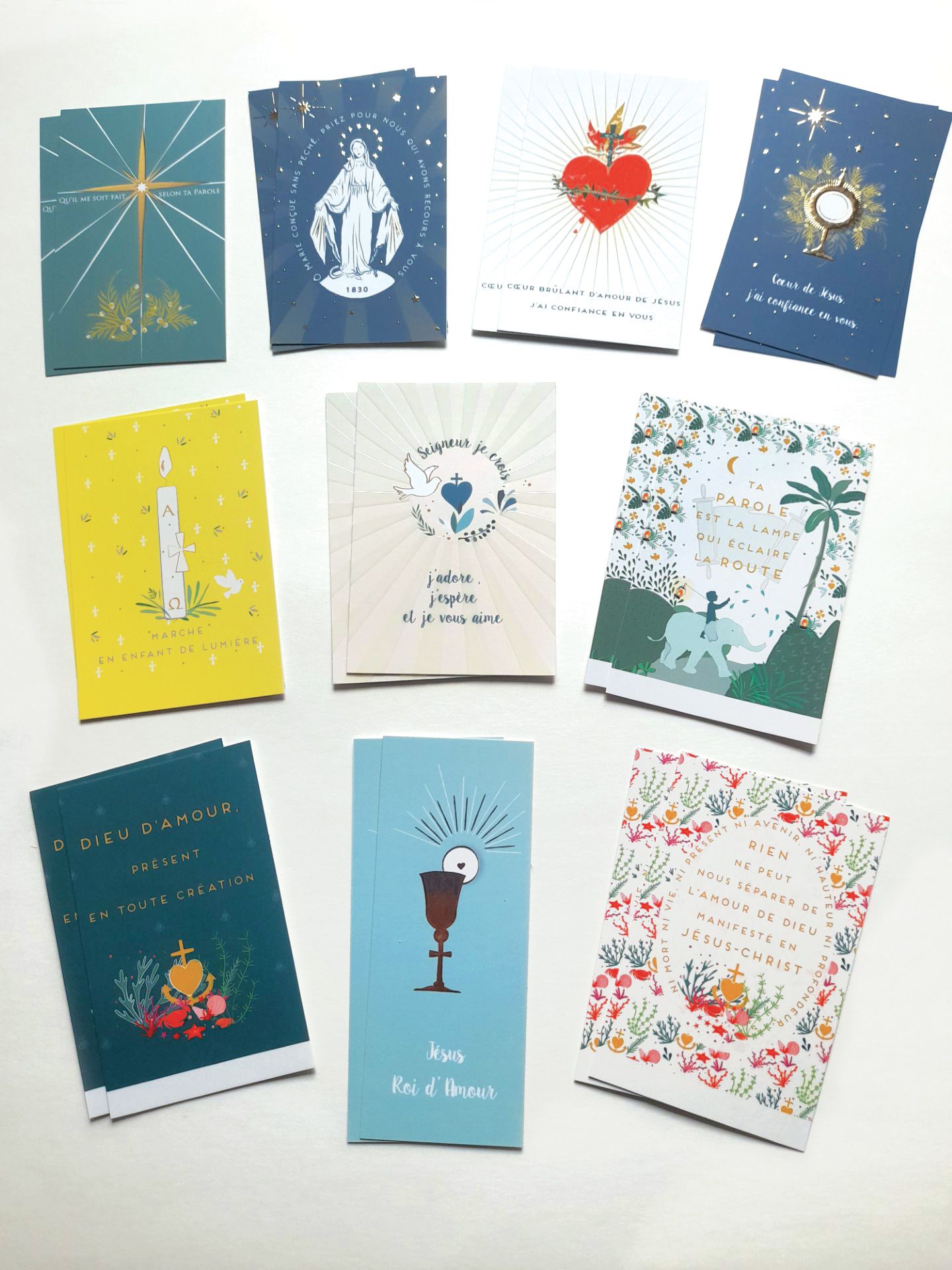 Lot d'images de profession de foi - illustrations de l'atelier d'avril