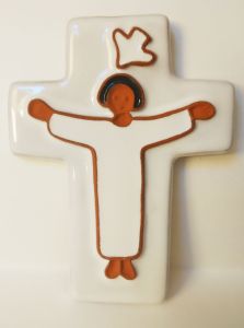 Croix Jésus ressuscité et colombe