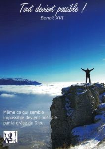Carte postale pour encourager : citation de Benoît XVI