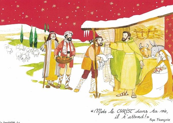 Carte de Voeux " Mets le Christ dans ta vie..."
