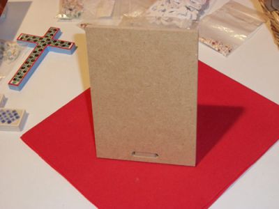 Support carte postale bois nu