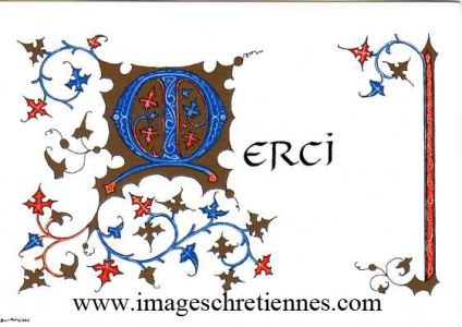 Carte simple de remerciement