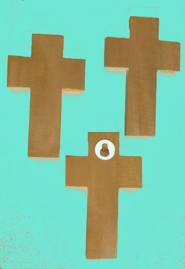 Croix bois nu grande