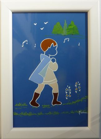 saint céramique encadrée N°017