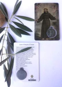 Prière de « St François d’Assise » Carte médaille
