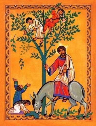 Plaquette du Christ sur un ânon - Rameaux 10.5 cm /13.5 cm