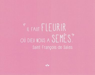 Il faut fleurir…