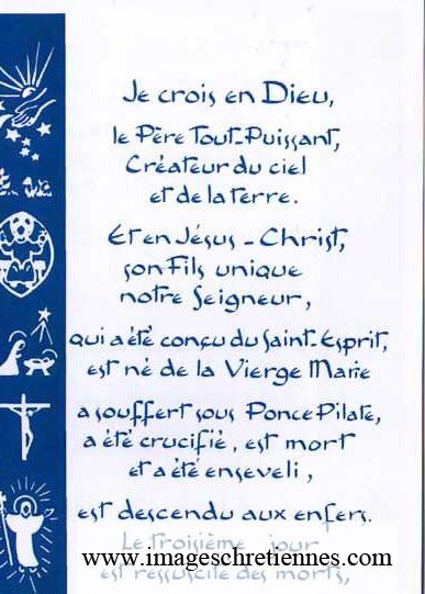 Prière du "Je crois en Dieu"