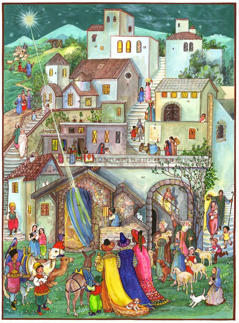 Calendrier de l'Avent A4 pour les 3-8 ans