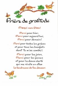 Prière de gratitude