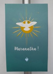 Image de Confirmation « Maranatha » finition vernis brillant épais