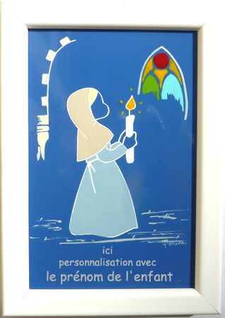 saint céramique encadrée N°020