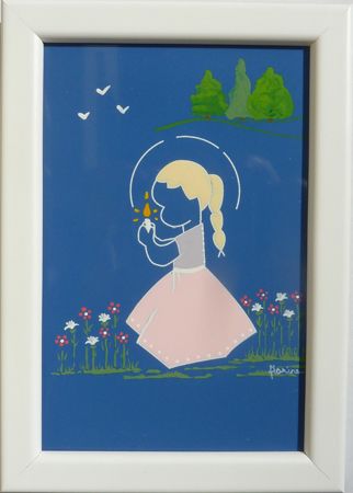 saint céramique encadrée N°008bis