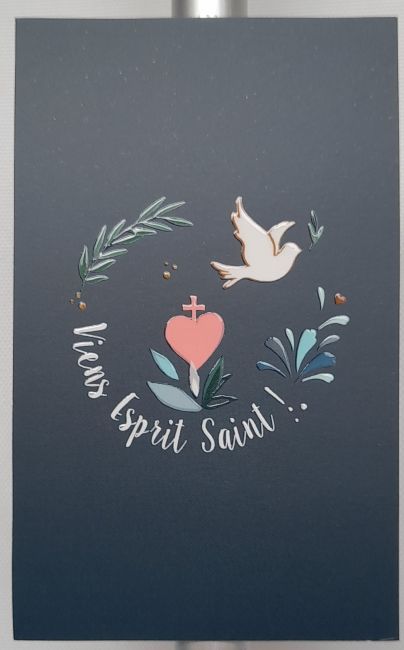 Image de Confirmation "Viens Esprit Saint" finition vernis brillant épais