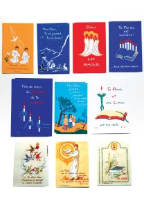 Lot d’images de profession de foi – illustrations de l’abbaye d’argentant et du monastère de la Consolation