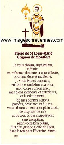 Prière de St L-M Grignon de Montfort