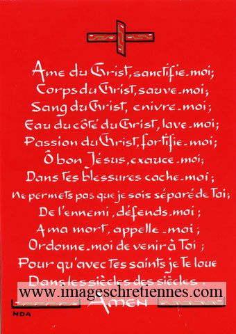 Prière Ame du Christ