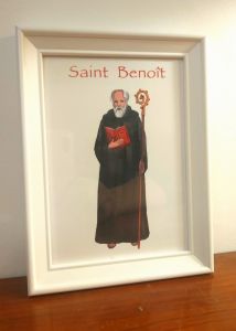 Cadre blanc pour carte saint