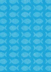 Papier cartonné poisson bleu