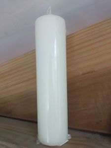 Bougie crème en cire 6 cm x 25 cm