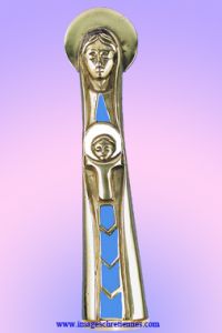 Vierge en bronze et émail modèle 2