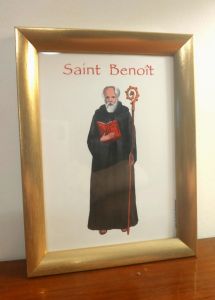 Cadre doré pour carte saint