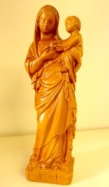 Vierge à l'oiseau 21 cm