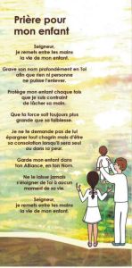 Prière pour mon enfant