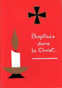 Carte de baptisé rouge
