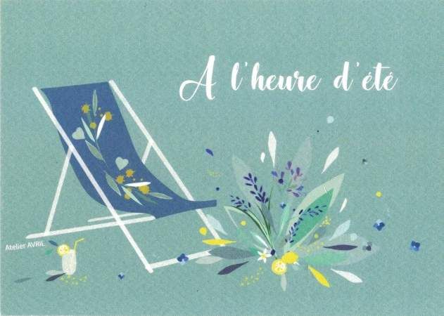 Carte à message : A l'heure d'été