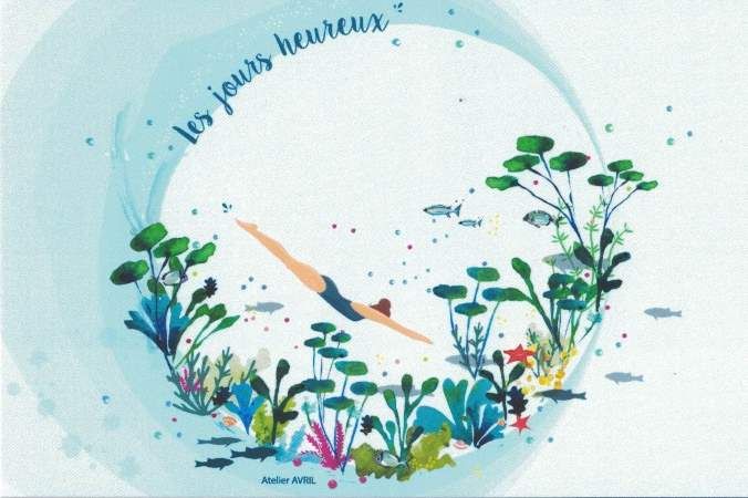 Carte à message : Les jours heureux