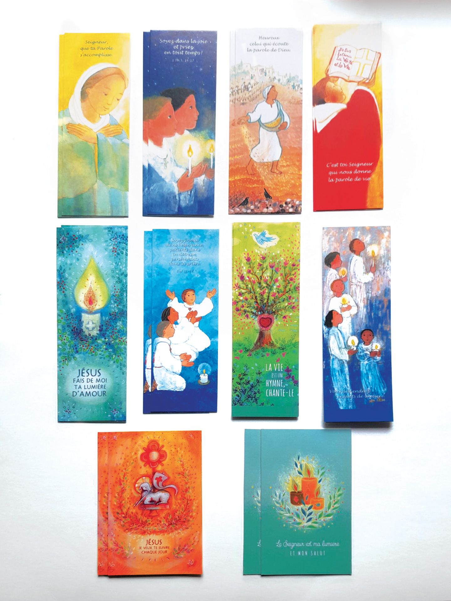 Lot d'images de profession de foi - illustrations de Maïte Roche et de Gabrielle WB