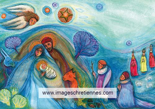 Carte La crêche de Noël - 50 exemplaires