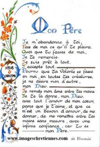 Prière de Ch de Foucault