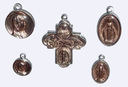 Kit 5 Médailles couleur rose