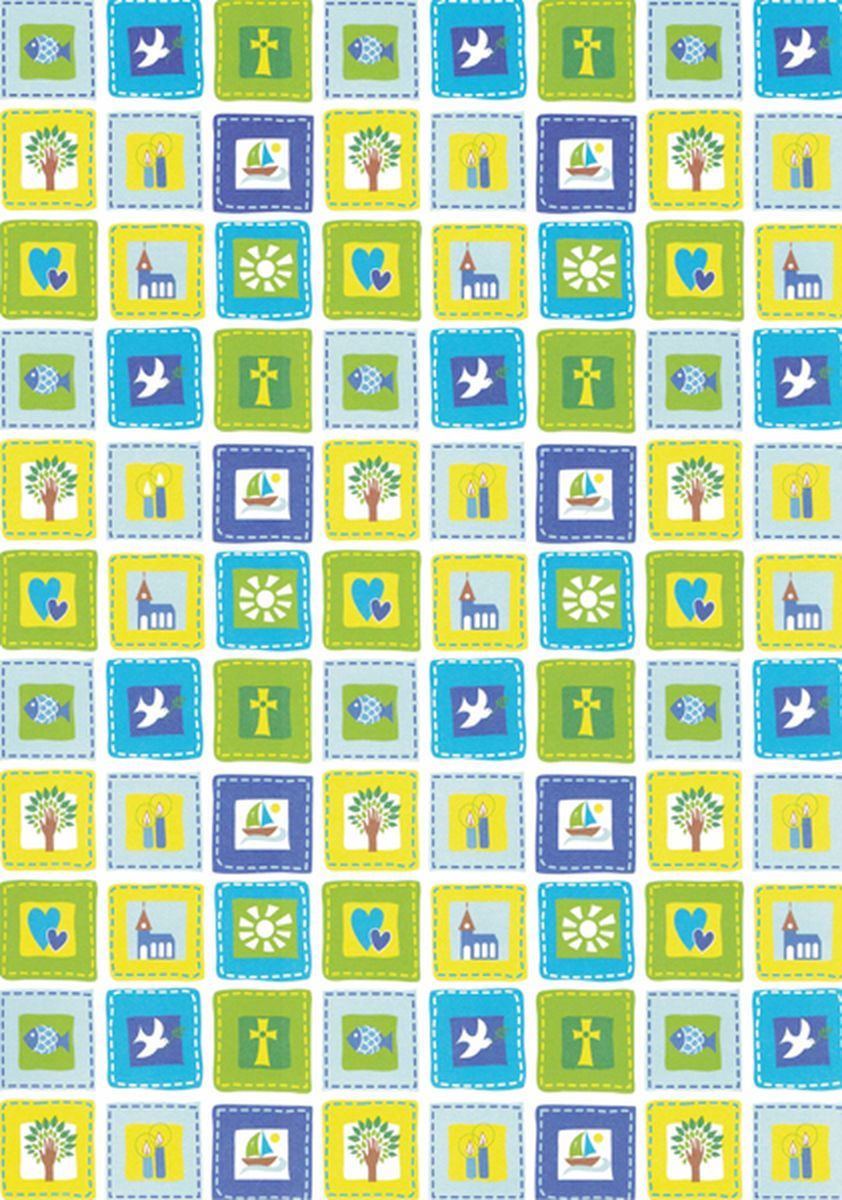 Papier cartonné multimotifs bleu