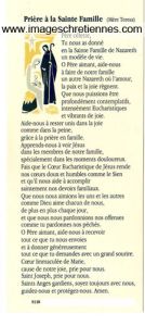 Prière à la Sainte Famille