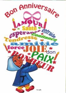 Carte à message de Moinette : Bon anniversaire