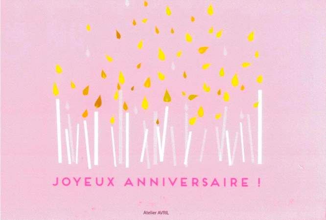 Carte de Joyeux anniversaire