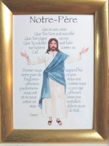 Cadre baguette dorée pour carte prière 13cm/18cm