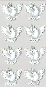 Stickers colombe olivier