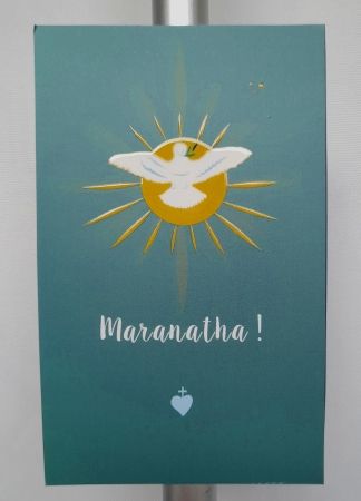 Image de Confirmation "Maranatha" finition vernis brillant épais