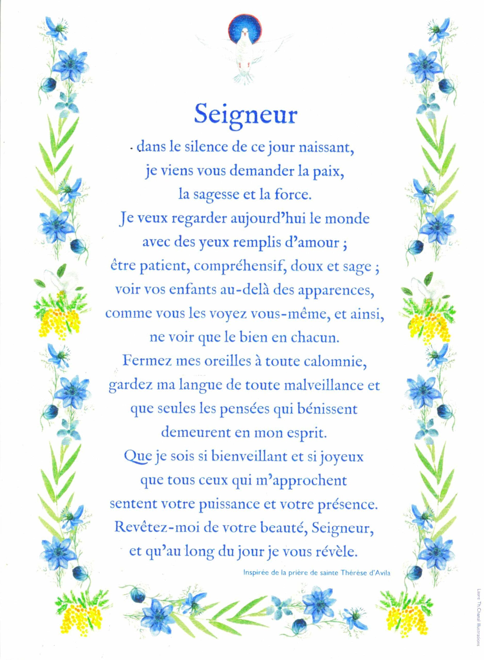 Carte prière du matin 13 cm /18 cm