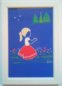 saint céramique encadrée N°031