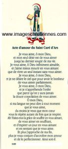 Acte d’amour du St Curé d’Ars