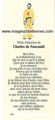 Prière de Charles de Foucauld