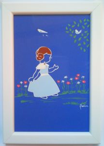 saint céramique encadrée N°040