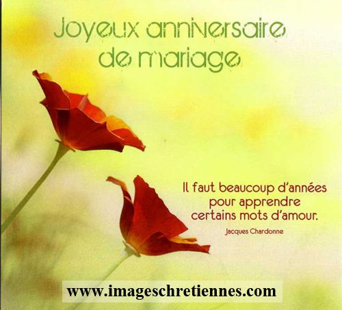 Joyeux anniversaire de mariage